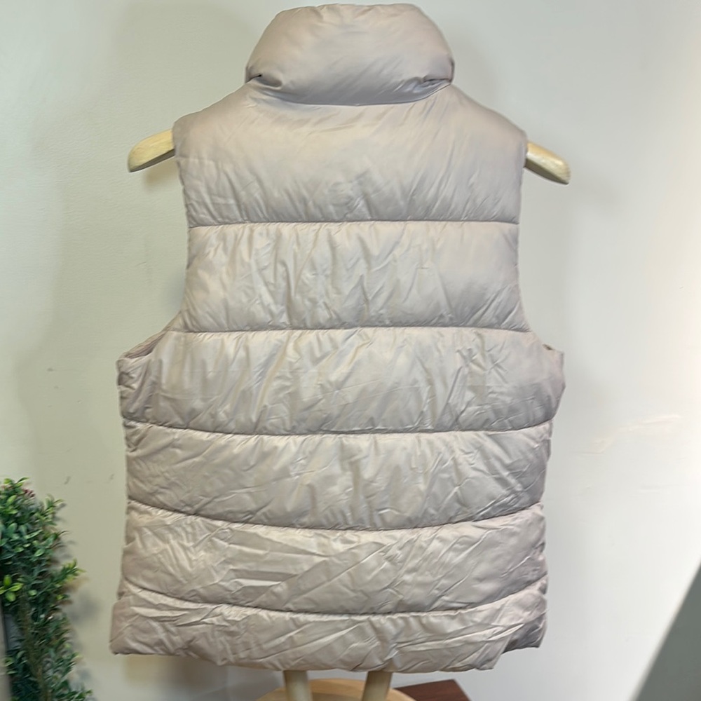Old Navy Women’s Dusty Pink‎ Quilted Puffer Vest Snap Pocket Full Zip Size L - Picture 3 of 7